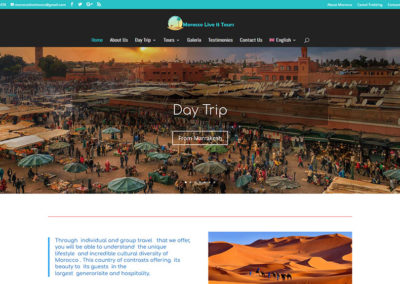 Morocco Live It Tours projet de site web