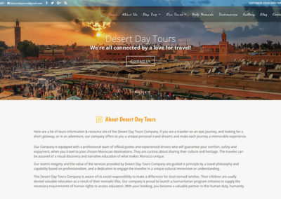 Desert Day Tours, Site web de tourisme