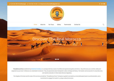 Thony Morocco Tours, projet de site web