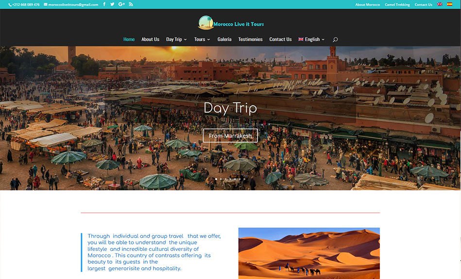 Morocco Live It Tours website project