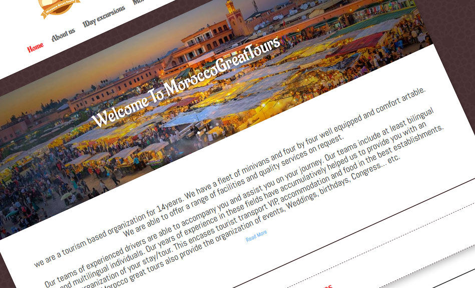 Morocco Great Tours | website Project