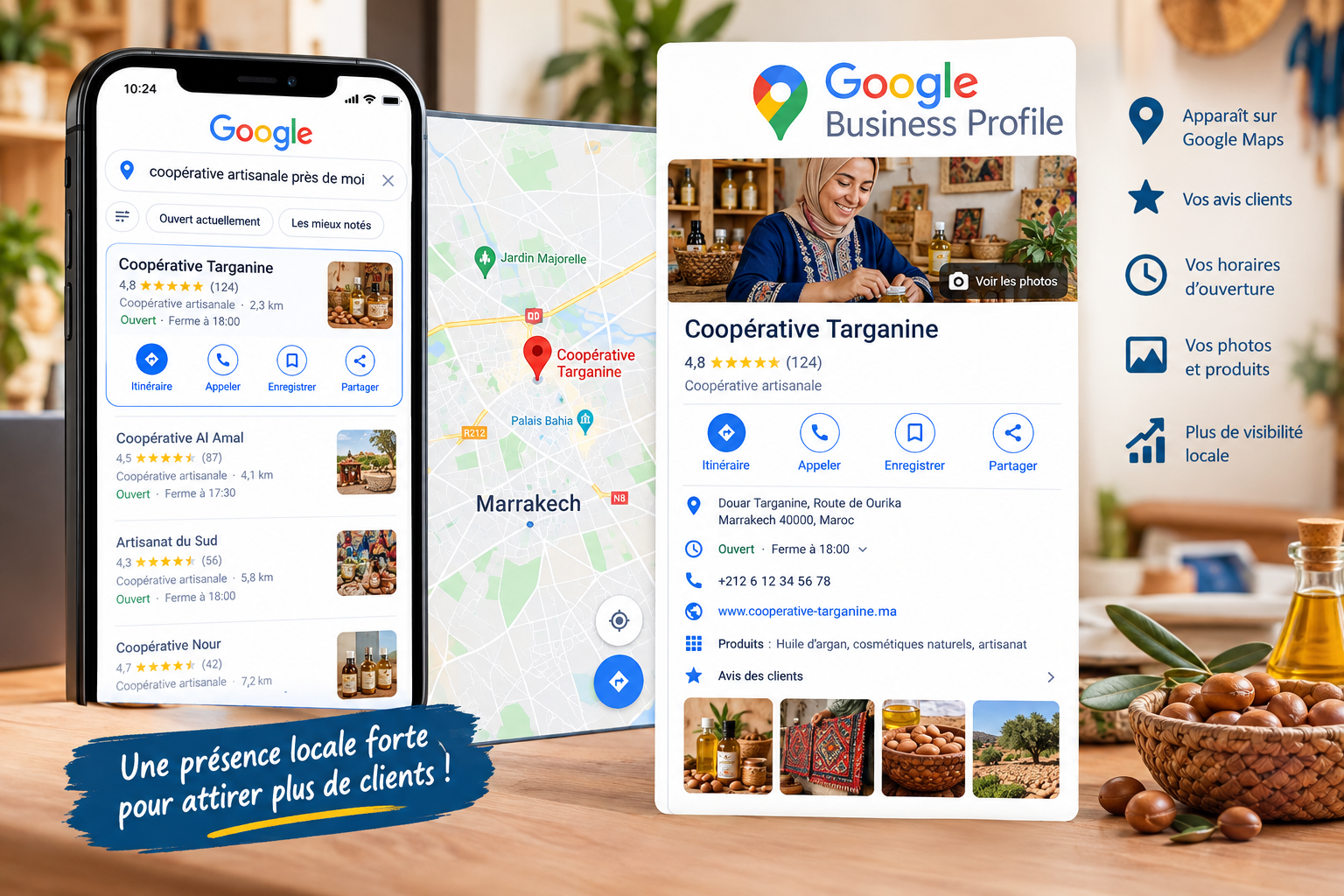 Local SEO and Google Business Profile for a Moroccan cooperative