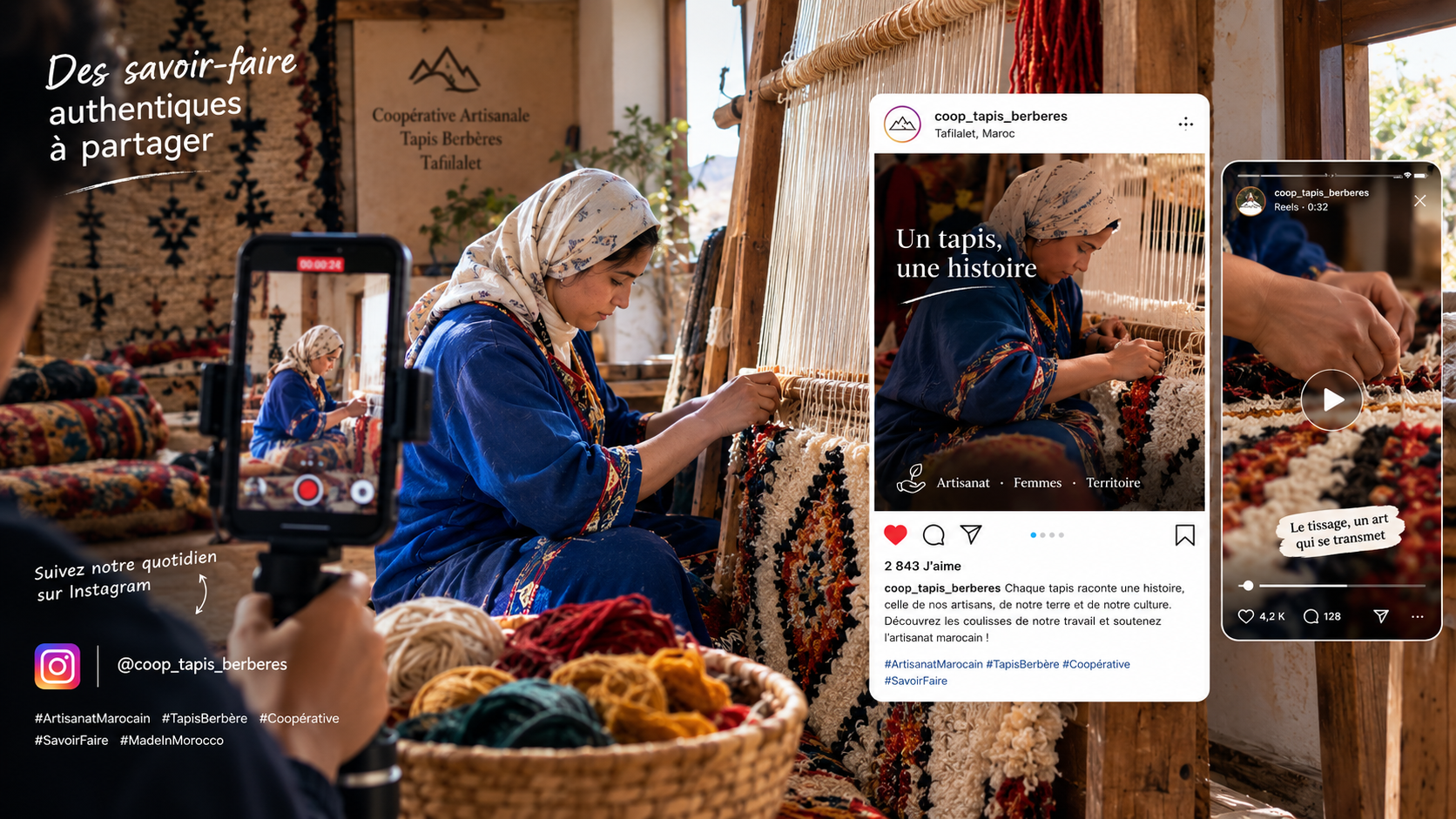 Instagram marketing strategy for a craft cooperative in Morocco