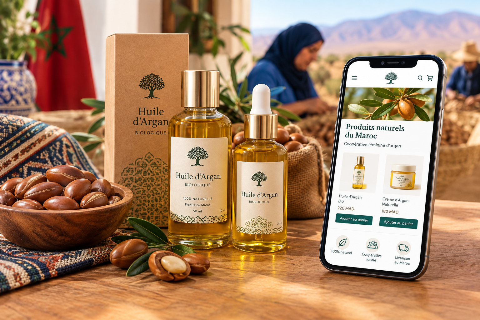 Online sales of local products from a Moroccan cooperative